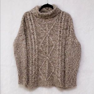 Tan Turtleneck Sweater